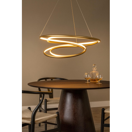 Lucide SARDANA - Suspension - Ø 80 cm - LED Dim. - 1x74W 2700K - Or Mat / Laiton - Premium