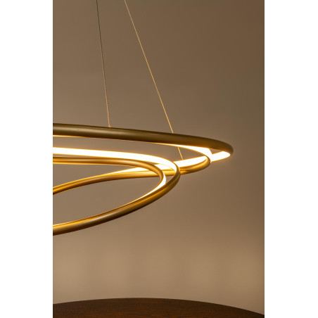 Lucide SARDANA - Suspension - Ø 80 cm - LED Dim. - 1x74W 2700K - Or Mat / Laiton - Premium