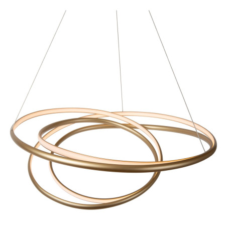 Lucide SARDANA - Suspension - Ø 80 cm - LED Dim. - 1x74W 2700K - Or Mat / Laiton - Premium