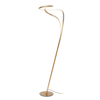 Lucide SARDANA - Lampadaire - Ø 44 cm - LED Dim. - 1x28W 2700K - Or Mat / Laiton - Premium