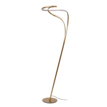 Lucide SARDANA - Lampadaire - Ø 44 cm - LED Dim. - 1x28W 2700K - Or Mat / Laiton - Premium