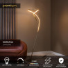 Lucide SARDANA - Lampadaire - Ø 44 cm - LED Dim. - 1x28W 2700K - Or Mat / Laiton - Premium