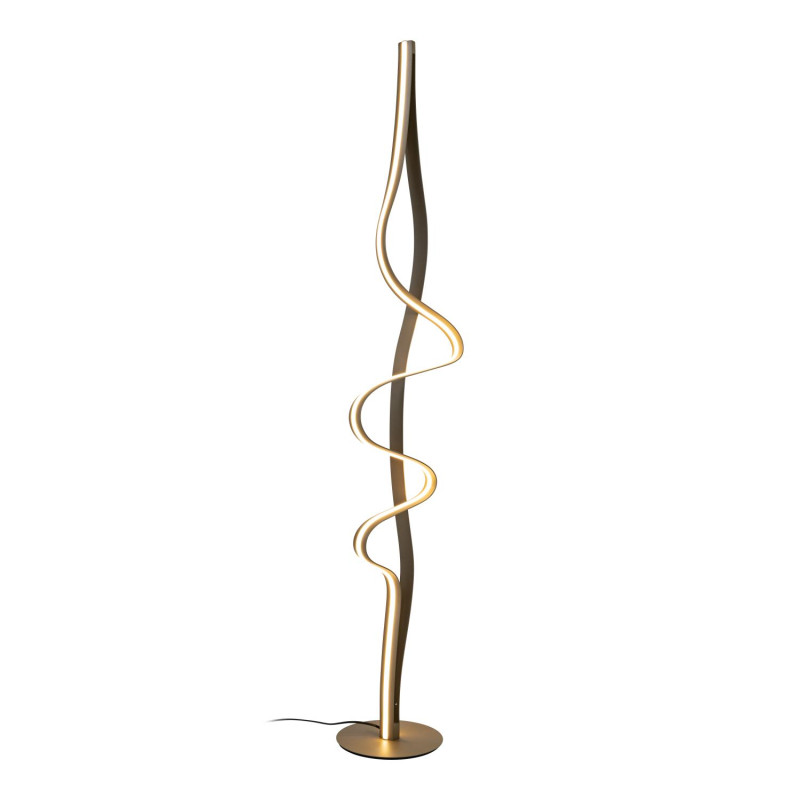 Lucide LAMBADA - Lampadaire - LED Dim. - 1x38W 2700K - Or Mat / Laiton - Premium