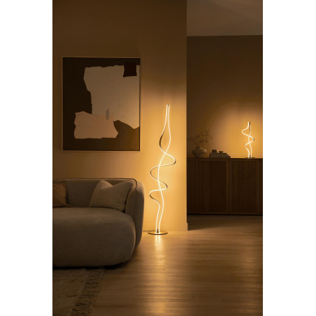 Lucide LAMBADA - Lampadaire - LED Dim. - 1x38W 2700K - Or Mat / Laiton - Premium