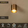 Lucide STRAXX - Spot plafond - Ø 8 cm - LED Dim. - CCT - 1x15W 2700K/4000K - Champagne Couleur - Premium