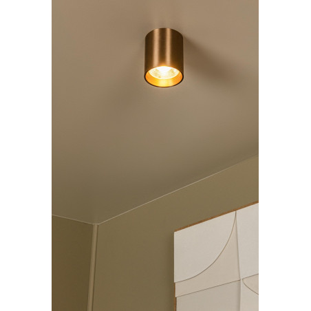 Lucide STRAXX - Spot plafond - Ø 8 cm - LED Dim. - CCT - 1x15W 2700K/4000K - Champagne Couleur - Premium