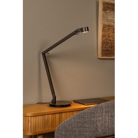 Lucide OGDEN - Lampe de bureau - LED 3 StepDim - 1x7W 3000K - Fer gris - Premium