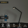 Lucide OGDEN - Lampe de bureau - LED 3 StepDim - 1x7W 3000K - Noir - Premium