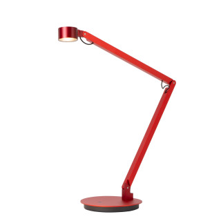 Lucide OGDEN - Lampe de bureau - LED 3 StepDim - 1x7W 3000K - Rouge - Premium