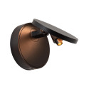 Lucide UFOR - Applique murale - Ø 12 cm - LED Dim to warm - 1800K/3000K - Noir - Premium