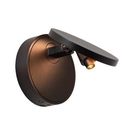 Lucide UFOR - Applique murale - Ø 12 cm - LED Dim to warm - 1800K/3000K - Noir - Premium