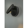 Lucide UFOR - Applique murale - Ø 12 cm - LED Dim to warm - 1800K/3000K - Noir - Premium