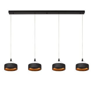 Lucide ADELANTE - Suspension - LED Dim. - CCT - 4x10W 2200K/3300K - Noir - Premium