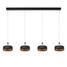 Lucide ADELANTE - Suspension - LED Dim. - CCT - 4x10W 2200K/3300K - Noir - Premium