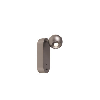 Lucide MONTANA - Applique murale - LED - CCT - 1x6W 2700K/4000K - Point de rechargement USB - Fer gris - Premium