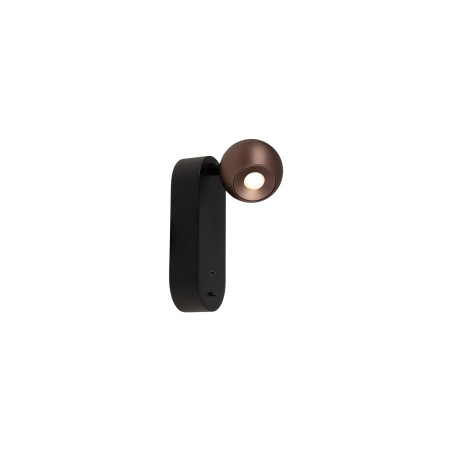 Lucide MONTANA - Applique murale - LED - CCT - 1x6W 2700K/4000K - Point de rechargement USB - Café - Premium