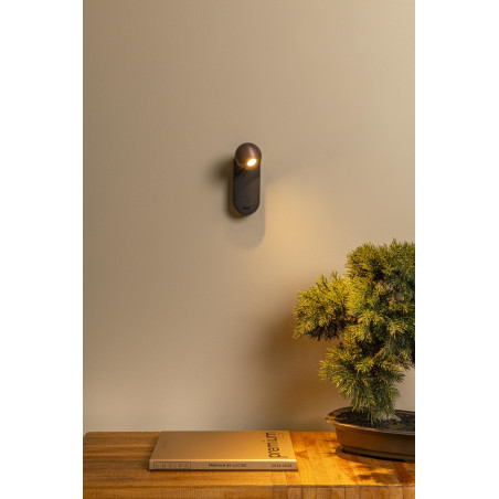 Lucide MONTANA - Applique murale - LED - CCT - 1x6W 2700K/4000K - Point de rechargement USB - Café - Premium