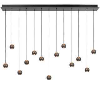 Lucide MONTANA - Suspension - LED Dim. - CCT - 13x5,7W 2700K/4000K - Fer gris - Premium