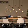 Lucide MONTANA - Suspension - LED Dim. - CCT - 13x5,7W 2700K/4000K - Fer gris - Premium