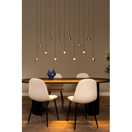 Lucide MONTANA - Suspension - LED Dim. - CCT - 13x5,7W 2700K/4000K - Fer gris - Premium
