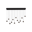 Lucide MONTANA - Suspension - LED Dim. - CCT - 13x5,7W 2700K/4000K - Convient aux mezzanines et plafonds hauts - Café - Premium