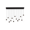 Lucide MONTANA - Suspension - LED Dim. - CCT - 13x5,7W 2700K/4000K - Convient aux mezzanines et plafonds hauts - Café - Premium