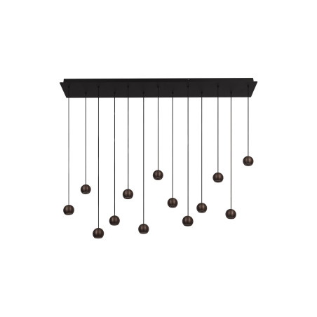 Lucide MONTANA - Suspension - LED Dim. - CCT - 13x5,7W 2700K/4000K - Convient aux mezzanines et plafonds hauts - Café - Premium