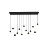 Lucide MONTANA - Suspension - LED Dim. - CCT - 13x5,7W 2700K/4000K - Convient aux mezzanines et plafonds hauts - Café - Premium