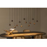 Lucide MONTANA - Suspension - LED Dim. - CCT - 13x5,7W 2700K/4000K - Convient aux mezzanines et plafonds hauts - Café - Premium