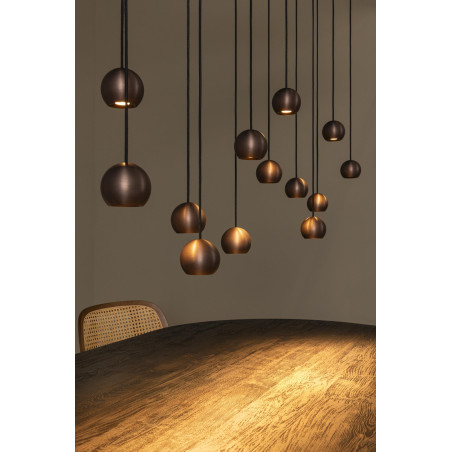 Lucide MONTANA - Suspension - LED Dim. - CCT - 13x5,7W 2700K/4000K - Convient aux mezzanines et plafonds hauts - Café - Premium