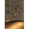 Lucide MONTANA - Suspension - LED Dim. - CCT - 13x5,7W 2700K/4000K - Convient aux mezzanines et plafonds hauts - Café - Premium