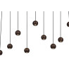 Lucide MONTANA - Suspension - LED Dim. - CCT - 13x5,7W 2700K/4000K - Convient aux mezzanines et plafonds hauts - Café - Premium