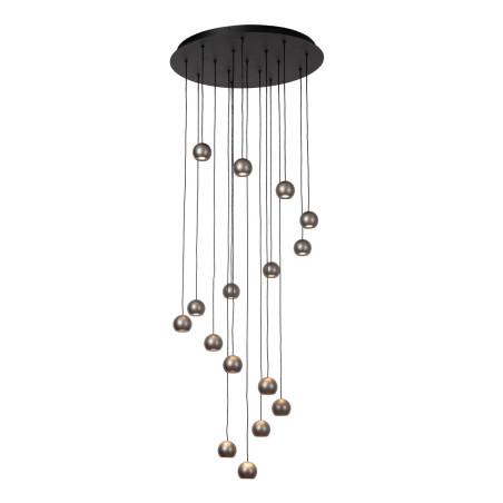 Lucide MONTANA - Suspension - LED Dim. - CCT - 16x5,7W 2700K/4000K - Fer gris - Premium