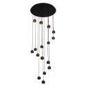 Lucide MONTANA - Suspension - LED Dim. - CCT - 16x5,7W 2700K/4000K - Convient aux mezzanines et plafonds hauts - Café - Premium