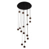 Lucide MONTANA - Suspension - LED Dim. - CCT - 16x5,7W 2700K/4000K - Convient aux mezzanines et plafonds hauts - Café - Premium