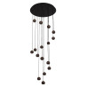 Lucide MONTANA - Suspension - LED Dim. - CCT - 16x5,7W 2700K/4000K - Convient aux mezzanines et plafonds hauts - Café - Premium