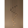 Lucide MONTANA - Suspension - LED Dim. - CCT - 16x5,7W 2700K/4000K - Convient aux mezzanines et plafonds hauts - Café - Premium