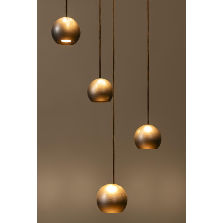 Lucide MONTANA - Suspension - LED Dim. - CCT - 16x5,7W 2700K/4000K - Convient aux mezzanines et plafonds hauts - Café - Premium