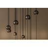 Lucide MONTANA - Suspension - LED Dim. - CCT - 16x5,7W 2700K/4000K - Convient aux mezzanines et plafonds hauts - Café - Premium
