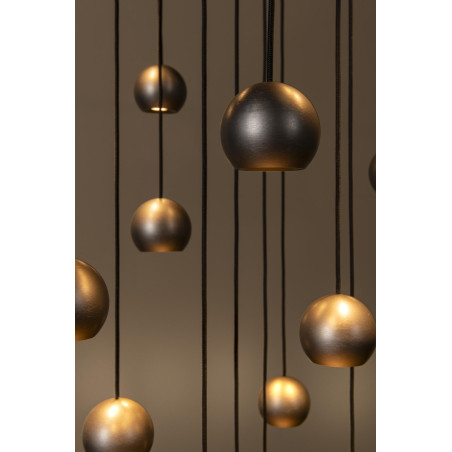 Lucide MONTANA - Suspension - LED Dim. - CCT - 16x5,7W 2700K/4000K - Convient aux mezzanines et plafonds hauts - Café - Premium