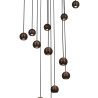 Lucide MONTANA - Suspension - LED Dim. - CCT - 16x5,7W 2700K/4000K - Convient aux mezzanines et plafonds hauts - Café - Premium