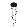 Lucide MONTANA - Suspension - LED Dim. - CCT - 16x5,7W 2700K/4000K - Convient aux mezzanines et plafonds hauts - Café - Premium