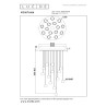 Lucide MONTANA - Suspension - LED Dim. - CCT - 16x5,7W 2700K/4000K - Convient aux mezzanines et plafonds hauts - Café - Premium