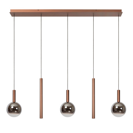 Lucide JASMINE - Suspension - LED Dim. - CCT - 5x4W 2200K/3300K - Cuivre - Premium