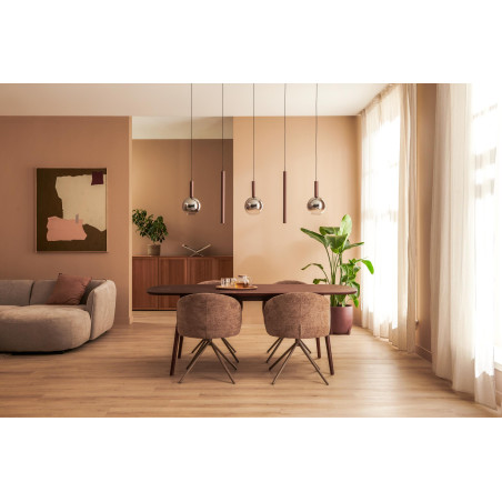 Lucide JASMINE - Suspension - LED Dim. - CCT - 5x4W 2200K/3300K - Cuivre - Premium