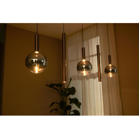 Lucide JASMINE - Suspension - LED Dim. - CCT - 5x4W 2200K/3300K - Cuivre - Premium