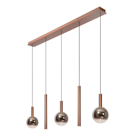 Lucide JASMINE - Suspension - LED Dim. - CCT - 5x4W 2200K/3300K - Cuivre - Premium