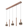 Lucide JASMINE - Suspension - LED Dim. - CCT - 5x4W 2200K/3300K - Cuivre - Premium
