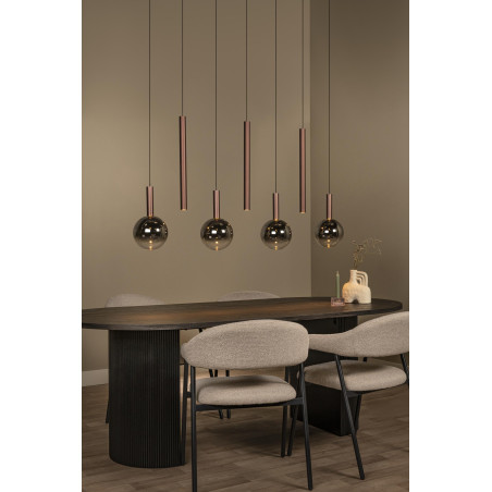 Lucide JASMINE - Suspension - LED Dim. - CCT - 7x4W 2200K/3300K - Convient aux mezzanines et plafonds hauts - Cuivre - Premium