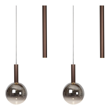 Lucide JASMINE - Suspension - LED Dim. - CCT - 7x4W 2200K/3300K - Convient aux mezzanines et plafonds hauts - Cuivre - Premium